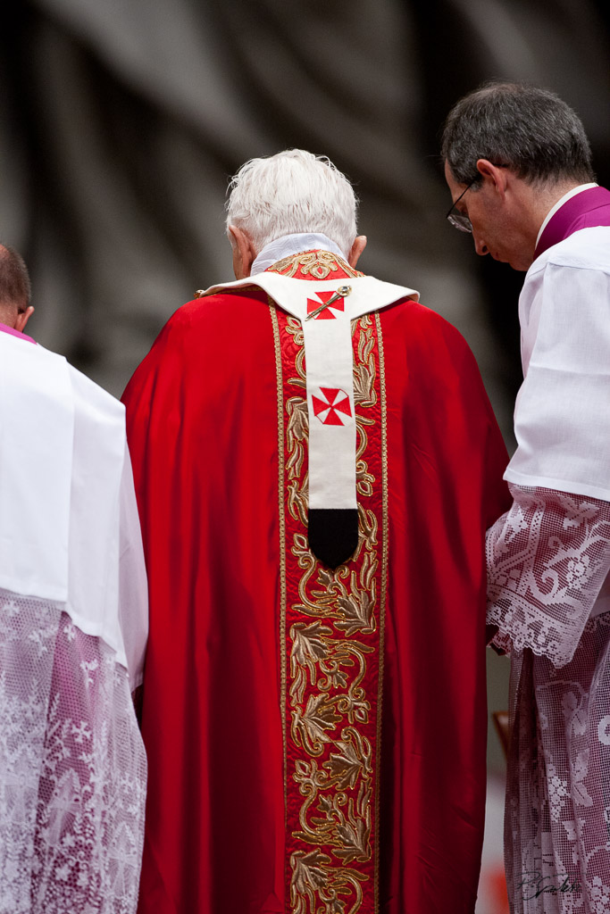 Pope Benedict XVI leads a mass at St Peter's Basilica to celebrate the feast of Saint Peter and Saint Paul on June 29, 2010 at The Vatican.