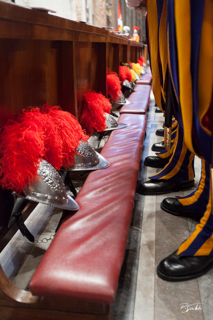 Swearing-in ceremony of the Vatican's elite Swiss Guard in St. Peter's basilica. Vatican city, May 6, 2010.