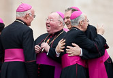 Some bishop talking before pope Benedict XVI's  weekly audience in St. Peter's square. Vatican City, Semptember 22, 2010.