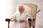 Pope Benedict XVI greets a group of pilgrims during his weekly audience in St Peter's square. Vatican City, November 17, 2010.